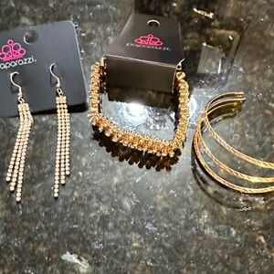 Paparazzi Gold and Silver Earrings Set